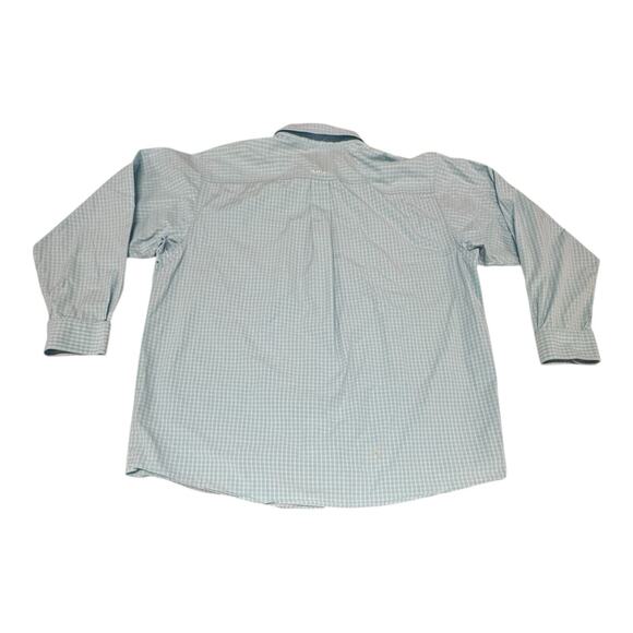 Ariat Shirt Men's 2XL Blue White Pro Series Plaid Button Down Long Sleeve - Picture 9 of 9